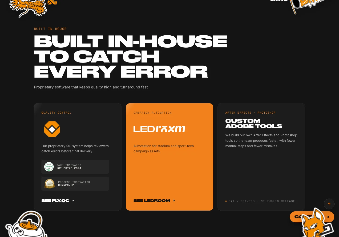 Public overview of Loc & Capture's fly.qc, LEDroom and internal Adobe tools