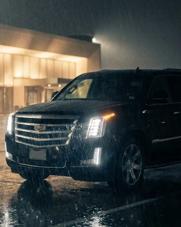 SUV — Presence, luggage, security detail.