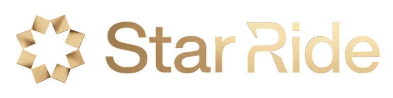Star Ride wordmark and rosette in Champagne