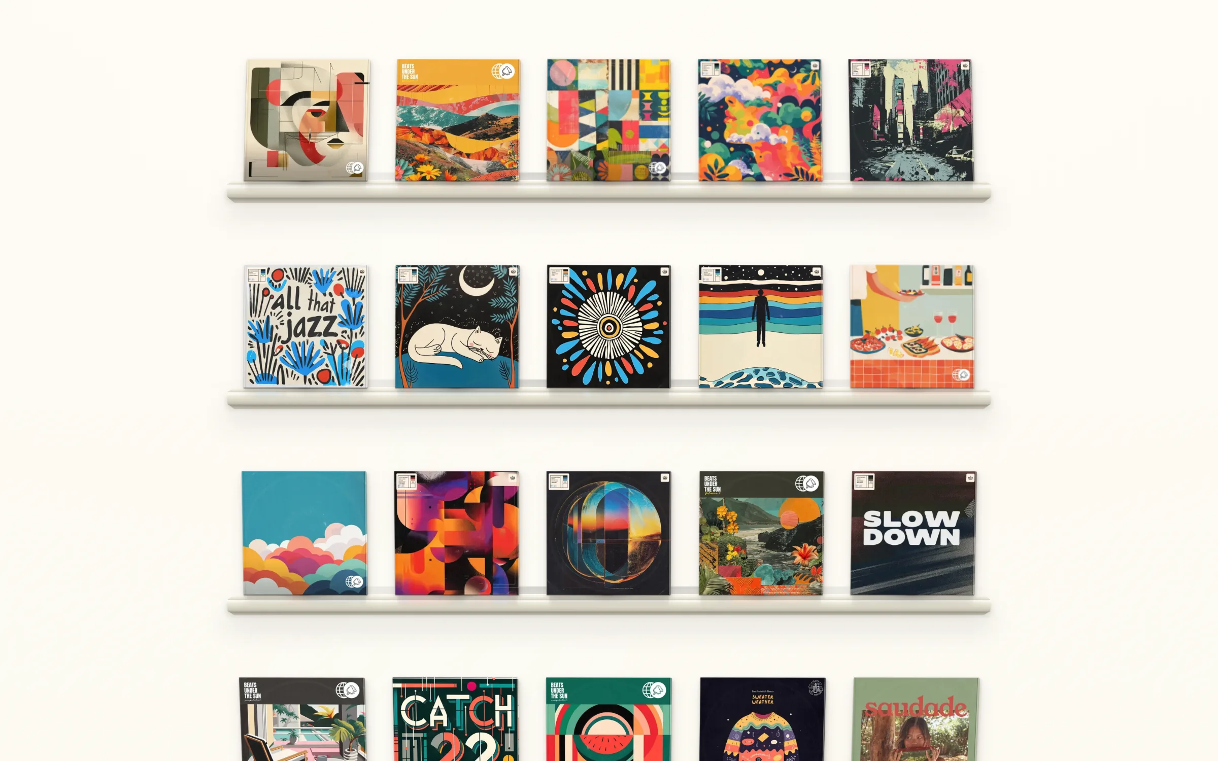 Interaktives Plattenregal — eine Design-Studie mit flâneur Release Artworks